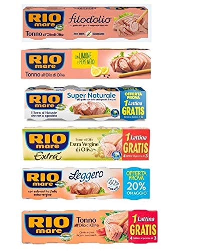 Rio Mare Testpaket Tonno Thunfisch in Dosen aus Italien Konserven 24 Dosen Fleisch, Geflügel & Wild italienisch Original
