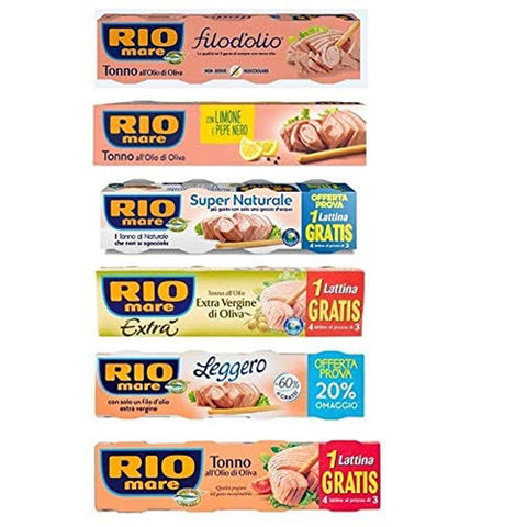 Rio Mare Testpaket Tonno Thunfisch in Dosen aus Italien Konserven 24 Dosen Fleisch, Geflügel & Wild italienisch Original