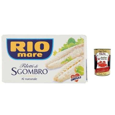 Rio Mare Filetti di Sgombro al Naturale, Makrelenfilets, Natürliche Makrele 12x125g Original italienisch Zutat