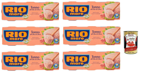 Rio Mare Tonno all'Olio di Oliva Thunfisch in Olivenöl Gelbflossen thun 120 g 18x italienisch Original + gratis polpa 400 g