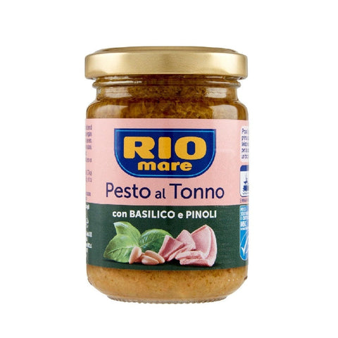 Rio Mare Kochsaucen & Pesto Rio Mare Pesto al Tonno con basilico e pinoli  Thunfischpesto mit Basilikum und Pinienkernen 130g