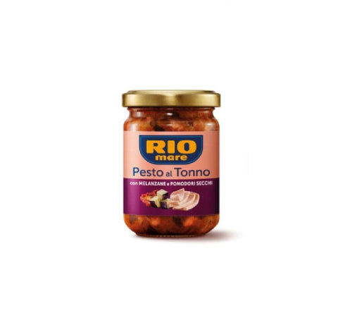 Rio Mare Kochsaucen & Pesto Rio Mare Pesto al Tonno con melanzane e pomodori secchi Thunfischpesto mit Auberginen und getrockneten Tomaten 130g 8004030506138