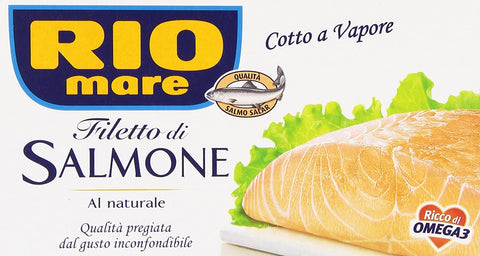 Rio Mare Filetto di Salmone cotto a vapore al naturale Gedämpftes Lachsfilet reich an Omega 3 3x150g Original italienisch