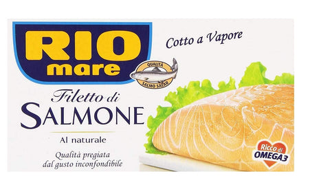 Rio Mare Filetto di Salmone cotto a vapore al naturale Gedämpftes Lachsfilet reich an Omega 3 6x150g Original italienisch
