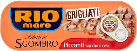 Rio Mare filetti di Sgombro scharf gegrillte Makrelenfilets mit Olivenöl 1x120g Original italienisch Feinkost