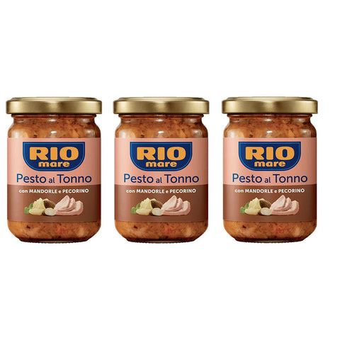 Rio Mare Pesto al Tonno con Mandorle e Pecorino Thunfischpesto mit Mandeln und Pecorino 130 g italienisch Original