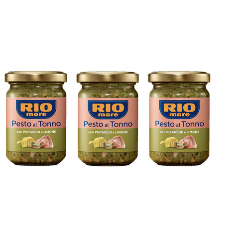 Rio Mare Pesto al Tonno con Pistacchi e Limone Thunfischpesto mit Pistazien und Zitrone 130g 3x Original italienisch