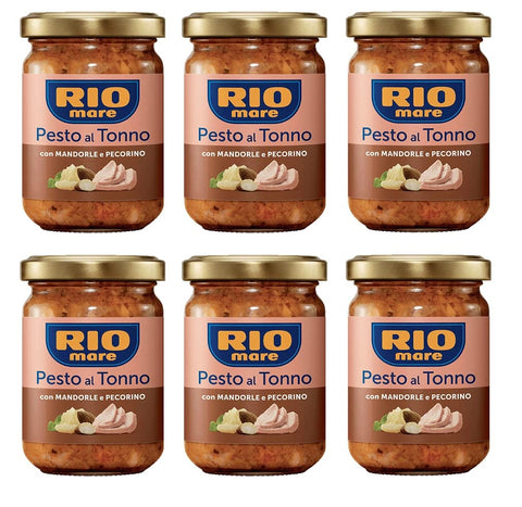 Rio Mare Pesto 6x Rio Mare Pesto al Tonno con Mandorle e Pecorino Thunfischpesto mit Mandeln und Pecorino 130g 8004030506091