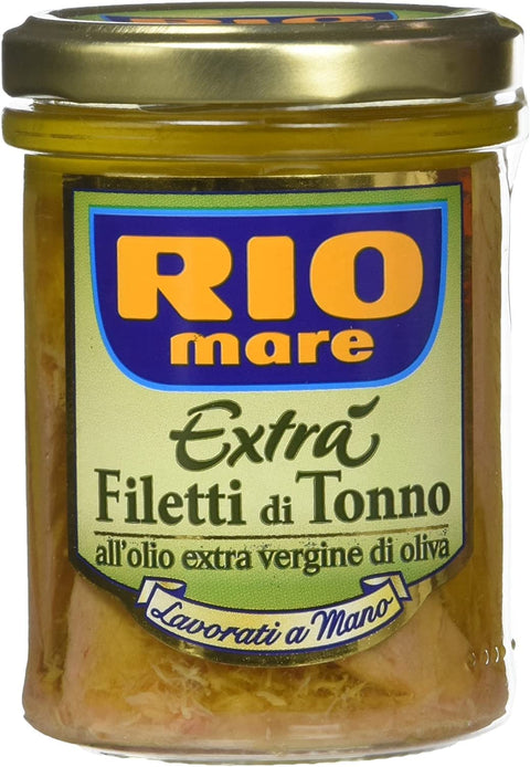 Rio Mare Saucen & Marinaden Rio mare extrà Tonno Filets verlegt Thunfisch natives Olivenöl extra 180 g 8004030655072