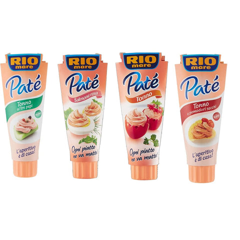 Rio Mare Saucen & Marinaden Rio Mare Patè Tonno Thunfischcreme 4x 100g Streichfähiges Testpaket Original italienisch 8004030538023