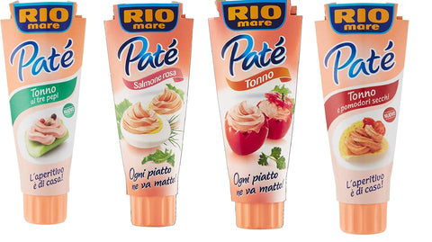 Rio Mare Saucen & Marinaden Testpaket Rio Mare Patè Tonno Thunfischcreme 4x 100g Streichfähiges 8004030538023