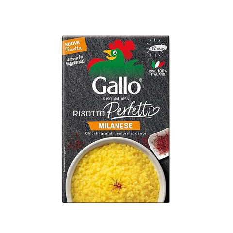 Riso Gallo Reisgerichte Riso Gallo Gallo Risotto Perfetto Milanese Mailänder Risotto Mix 100% Reis 6x 175g italienisch Original 8001420005806