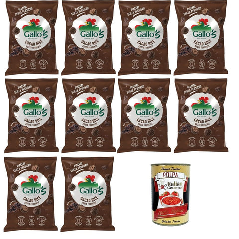 Riso Gallo Reisgerichte Riso Gallo Riso Cacao Rices Gallos con riso neroal gusto Fondente,Gallo Rice Kakaoreis Gallos Reis mit dunklem schwarzem Reis 10x30 gr italienisch Original 8032804040014