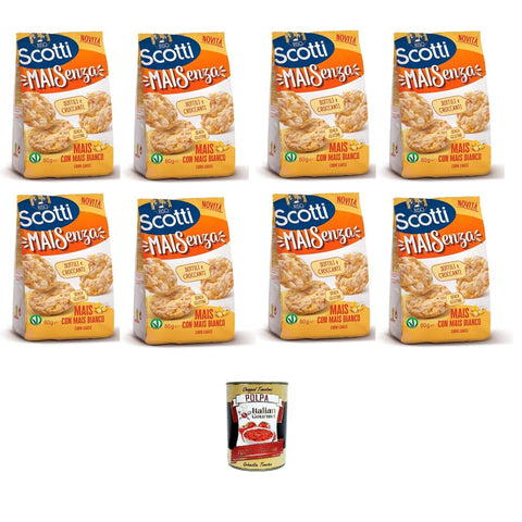 Riso Scotti Flips Riso Scotti Mai Senza Mit weißem Mais 8 x 60 gr Flips italienisch Original 8032804040014