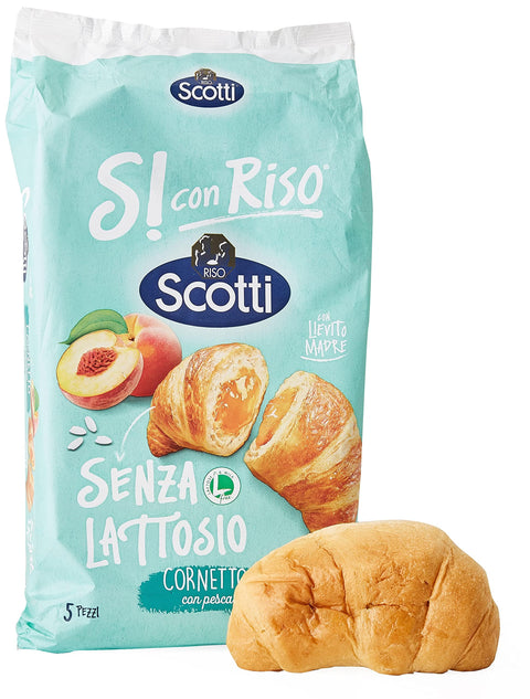 Riso Scotti Kategorien Ja mit Reis – laktosefreie Hörner mit Angeln – Mantant ohne Laktose, ohne Palmöl – 5 Portionen 8001860199592
