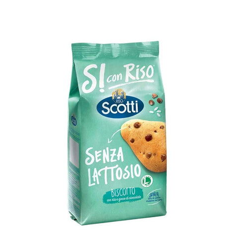 Riso Scotti Biscotti con riso e gocce di cioccolato senza lattosio Schokoladenkekse mit Reis laktosefrei biscuits cookies 3x350g Original italienisch