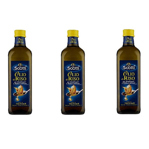 Riso Scotti Olio di riso öl Reisöl für Gewürze flasche zartes Öl 750 ml 3x italienisch Original