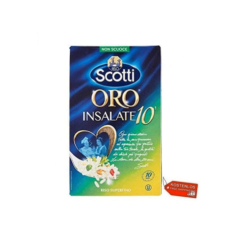 Riso Scotti Reis 10x Riso Scotti Oro Insalata super fino italienischer feiner Reis 1kg 8001860190520