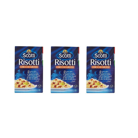 Riso Scotti Risotti Chicchi Grossi große Bohne reis Parboiled 3x 1 Kg italienisch Original