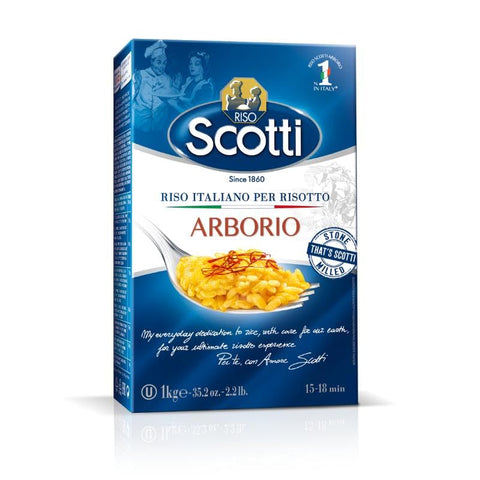 Riso Scotti Reis Riso Scotti Arborio Risotto Reis (10x 1kg) – 100% italienischer Reis, perfekt für Risotto 8001860187902