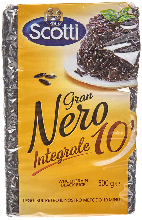 Riso Scotti Reis Riso Scotti - Gran Nero Vollkorn 10' - Schwarzer Vollkornreis - 500 g 8001860228087