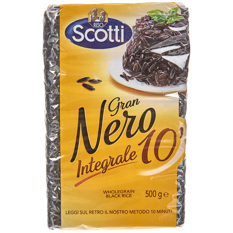 Riso Scotti Gran Nero Vollkorn 10' Schwarzer Vollkornreis 1x500g Original italienisch