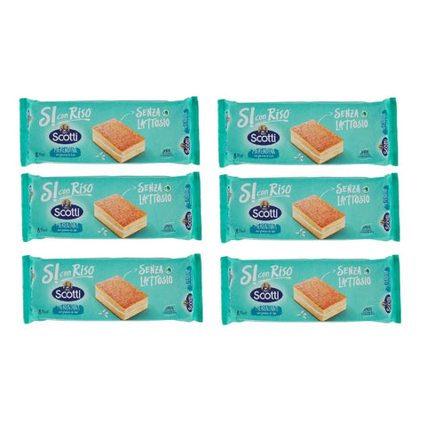 Riso Scotti Reiswaffeln 6x MHD 16/10/2025 Riso Scotti Merendina con Farina di Riso Snack mit Reismehl laktosefrei ( 8 x 25g ) 200g Reismehlsnack ohne Palmöl ohne Milchproteine 8001860210037