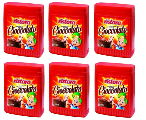 Ristora Cioccolato Zubereitet für Getränke mit Schokoladengeschmack Glutenfrei Packung 500 g 6x italienisch Original