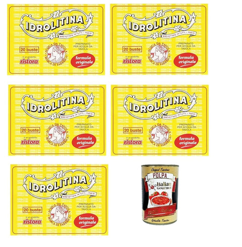 Ristora Idrolitina Preparato per Acqua da Tavola Zubereitung für Tafelwasser ( ) 5x200 g 20 Beutel italienisch Original Pastasauce + gratis polpa 400 g