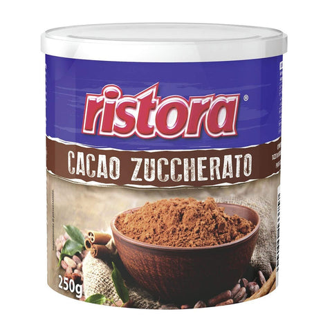 Ristora Cacao Zuccherato in polvere Gesüßtes Kakaopulver Gluten frei Schokolade 12x250g Original italienisch Zutat