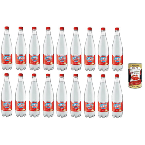 Rocchetta La Chic Kohlensäurehaltiges Wasser Rocchetta La Chic Sprudelwasser 18x1lt Original italienisch inkl. Italian Gourmet Polpa 400g 8032804040014