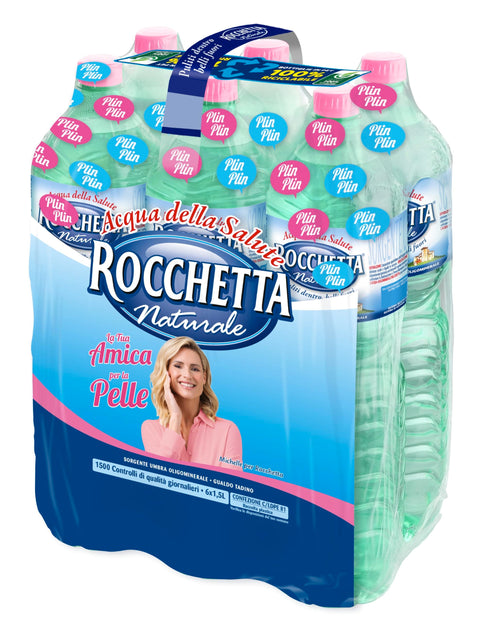 ROCCHETTA ACQUA NATURALE LITRI 1.5 CONFEZIONE DA 6 BOTTIGLIE 1 Stk Original italienisch Getränk