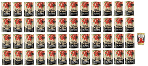 Rosina Pasten & Kochsaucen La Rosina Pomodorino Datterino-Tomate, Italienische Tomaten, 48x 400g Dose + Italian Gourmet polpa 400g 8011988000458