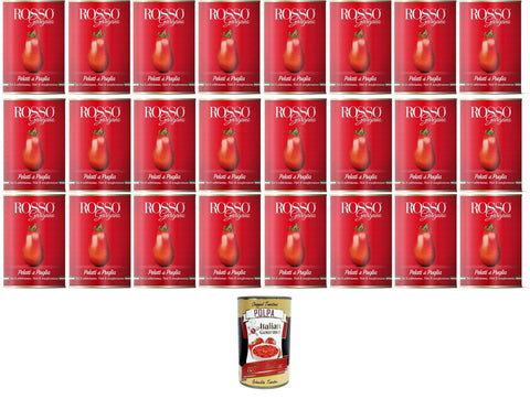 Rosso Gargano Pomodoro pelato di Puglia Geschälte Tomaten aus Apulien 24x400g Original italienisch Geschmorte Tomaten