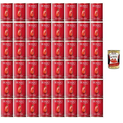 Rosso Gargano Geschmorte Tomaten Rosso Gargano Pomodoro pelato di Puglia Geschälte Tomaten aus Apulien 48x400 gr Geschmorte Tomaten italienisch Original 8033837720027