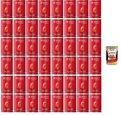 Rosso Gargano Pomodoro pelato di Puglia Geschälte Tomaten aus Apulien 48x400 gr Geschmorte Tomaten italienisch Original