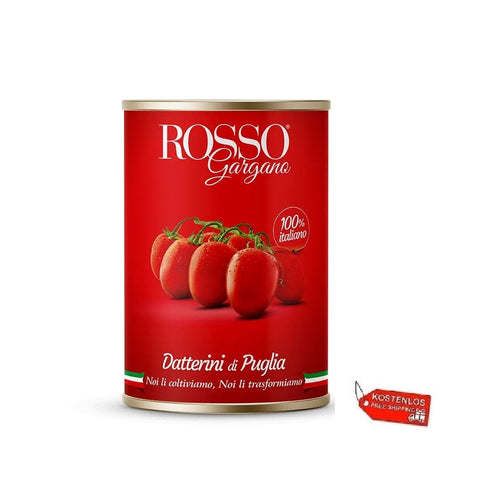 Rosso Gargano Tomaten 12x Rosso Gargano Datterini di Puglia Tomaten aus Apulien 400 g Dose 8033837720430