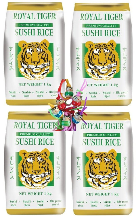 ROYAL TIGER Reis 4er Pack - Royal Tiger - Sushi Reis 4 x 1kg Premium Quality Sushi Rice 8717703627701