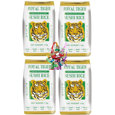 Royal Tiger Sushi Reis 4 x 1 kg Premium Quality Sushi Rice italienisch Original