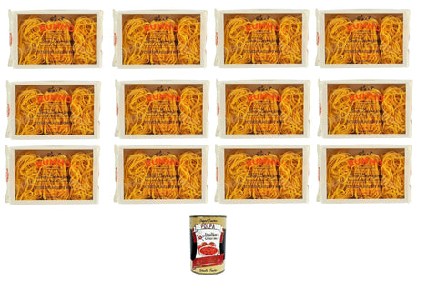 Rummo Fettuccine Nudeln & Pasta Rummo Fettuccine All'uovo Pasta mit ei Eierpaste - 12x250 g italienisch Original + kostenlos polpa 500 g 8032804040014