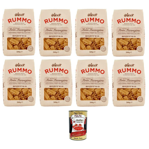 Rummo Instant-Pasta Rummo Mafaldotte N°159 Pasta Lenta Lavorazione Teigwaren aus Hartweizengrieß Bronze Zeichnung 8x 500gr italienisch Original 8008343201599