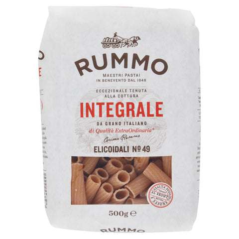 Rummo 16er Pack Pasta Integrale Elicoidali N°49, Vollkornnudeln Nudeln Vollkorn Italienische Pasta 1x500g Original italienisch