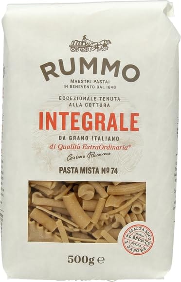 Rummo Internationale Nudeln 16er-Pack Rummo Pasta Mista Integrale N°74,Vollkornnudeln Nudeln Vollkorn Italienische Pasta 500g 8008343700740
