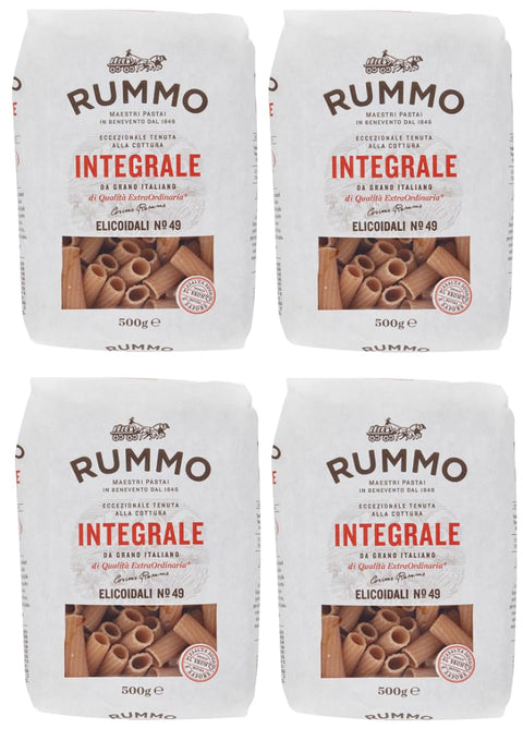 Rummo Internationale Nudeln 4er-Pack Rummo Pasta Integrale Elicoidali N°49,Vollkornnudeln Nudeln Vollkorn Italienische Pasta 500g 8008343709491