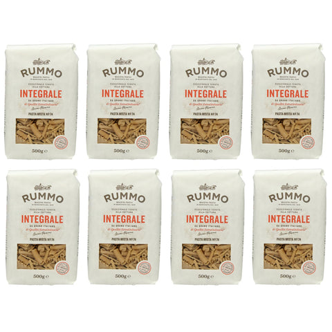 Rummo 8er Pack Pasta Mista Integrale N°74, Vollkornnudeln Nudeln Vollkorn Italienische Pasta 1x500g Original italienisch