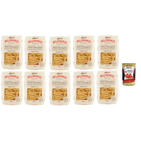 Rummo Casarecce n° 88 Pasta Lenta Lavorazione Teigwaren aus Hartweizengrieß Bronze-Zeichnung 10x500 g italienisch Original + kostenlos polpa 400 g