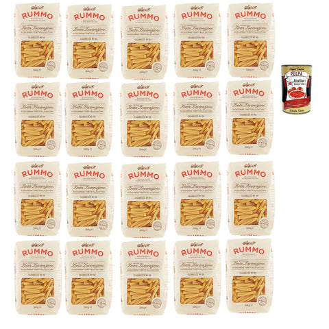 Rummo Casarecce n° 88 Pasta Lenta Lavorazione Teigwaren aus Hartweizengrieß Bronze-Zeichnung 20x500 g italienisch Original + kostenlos polpa 400 g
