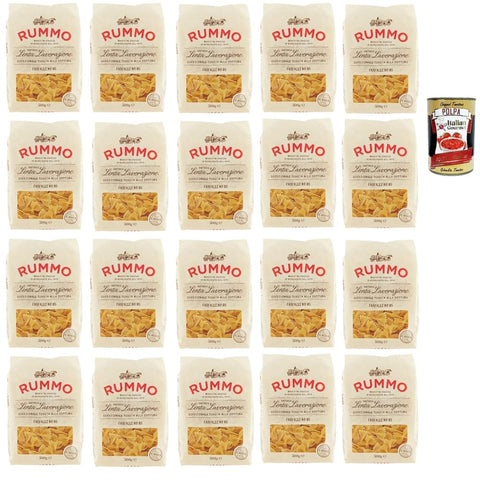 Rummo Internationale Nudeln Rummo Farfalle n° 85 Pasta Lenta Lavorazione Teigwaren aus Hartweizengrieß Bronze-Zeichnung 20x 500g Original italienisch inkl. Italian Gourmet Polpa 400g 8008343200851