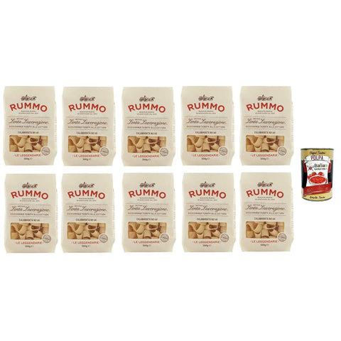 Rummo Internationale Nudeln Rummo Le Leggendarie Calamarata 141 Pasta Lenta Lavorazione Teigwaren aus Hartweizengrieß Bronze Zeichnung 10x 500 g italienisch Original 8008343201414