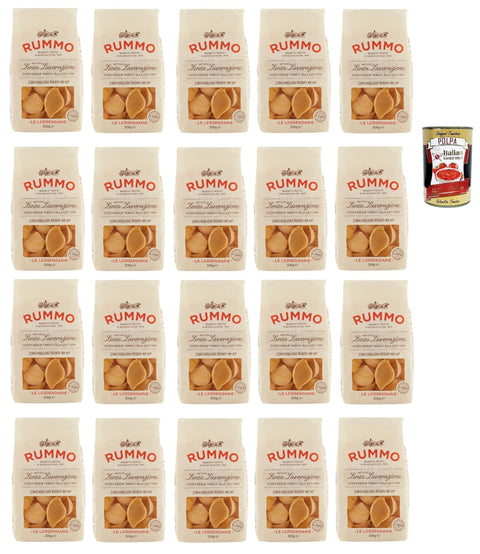 Rummo Internationale Nudeln Rummo Le Leggendarie Conchiglioni Rigati ? 147 Pasta Lenta Lavorazione Teigwaren aus Hartweizengrieß Bronze-Zeichnung 20x 500g + Italian Gourmet polpa 400g 8008343201476